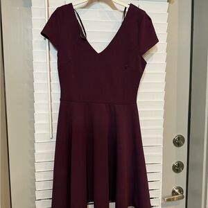 B Darlin Deep Burgundy Mini Dress